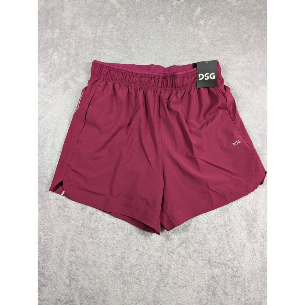 DSG Stride Shorts Mens Medium Active 5" Inseam Built In Brief Athletic Fit